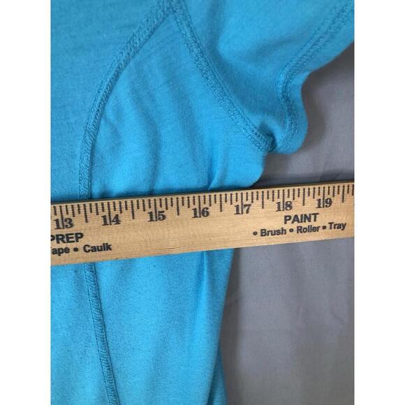 Athletic Works Blue Short Sleeve Shirt Gathers on each Side sz M - Picture 2 of 2